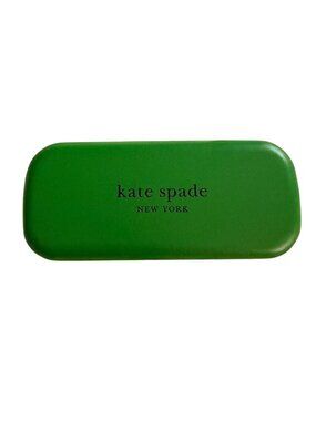 Kate Spade New York Green Eyeglasses Case With Polka Dot Cleaning Cloth